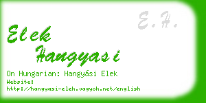 elek hangyasi business card
